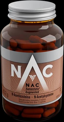 A bottle of Augmented NAC capsules